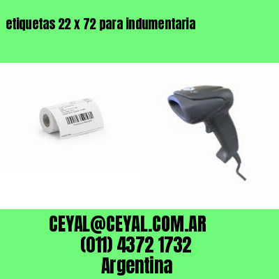etiquetas 22 x 72 para indumentaria