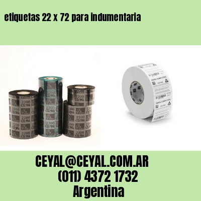 etiquetas 22 x 72 para indumentaria