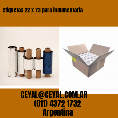 etiquetas 22 x 73 para indumentaria