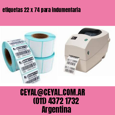 etiquetas 22 x 74 para indumentaria