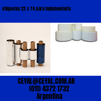 etiquetas 22 x 74 para indumentaria