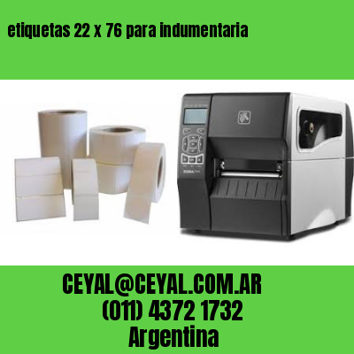 etiquetas 22 x 76 para indumentaria