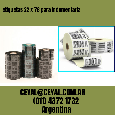 etiquetas 22 x 76 para indumentaria