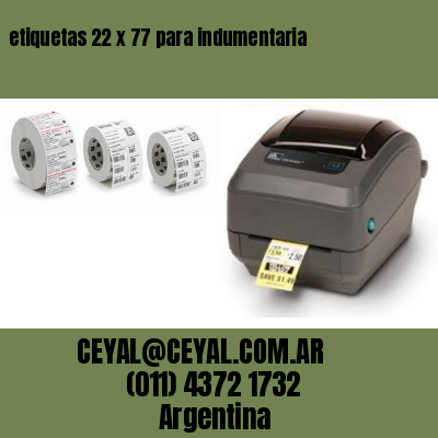 etiquetas 22 x 77 para indumentaria