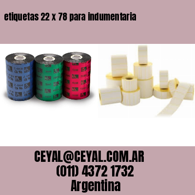 etiquetas 22 x 78 para indumentaria