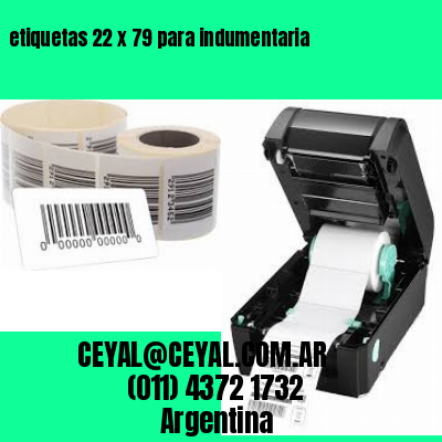 etiquetas 22 x 79 para indumentaria