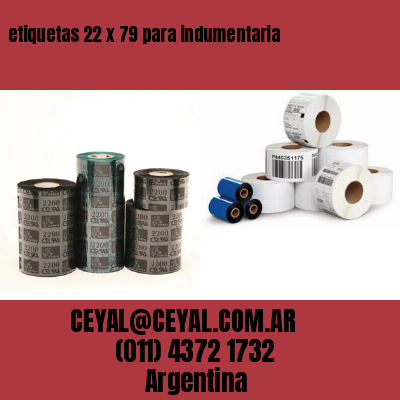 etiquetas 22 x 79 para indumentaria