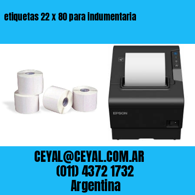 etiquetas 22 x 80 para indumentaria