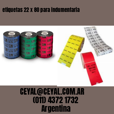 etiquetas 22 x 80 para indumentaria