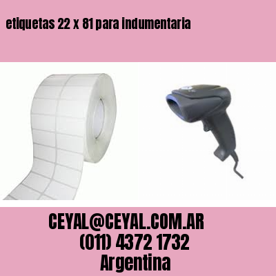 etiquetas 22 x 81 para indumentaria