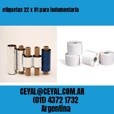 etiquetas 22 x 81 para indumentaria