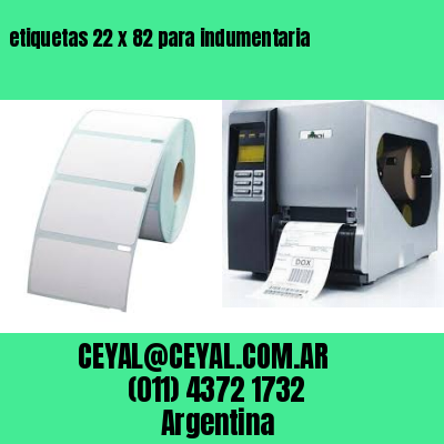 etiquetas 22 x 82 para indumentaria