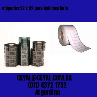 etiquetas 22 x 82 para indumentaria