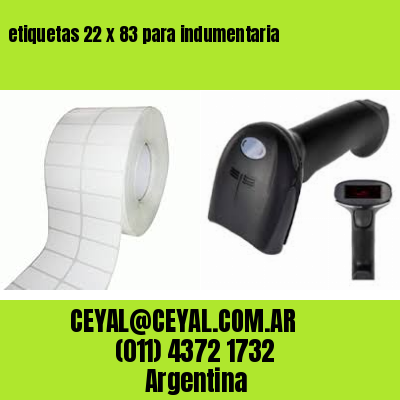 etiquetas 22 x 83 para indumentaria