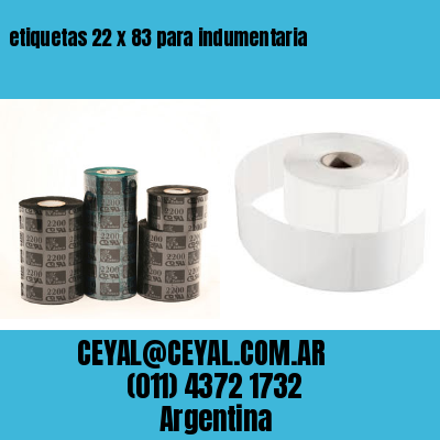 etiquetas 22 x 83 para indumentaria
