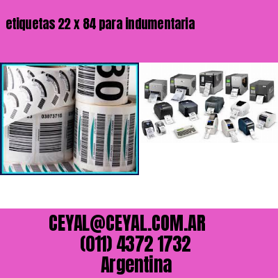 etiquetas 22 x 84 para indumentaria