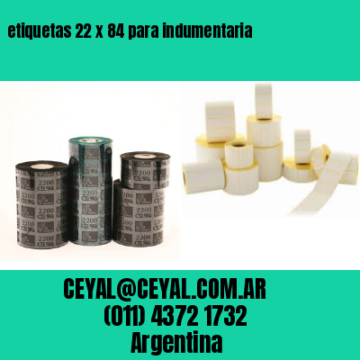 etiquetas 22 x 84 para indumentaria