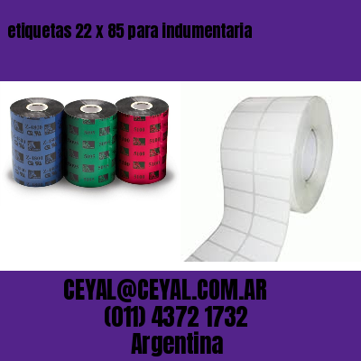 etiquetas 22 x 85 para indumentaria