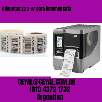 etiquetas 22 x 87 para indumentaria