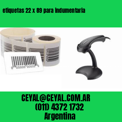 etiquetas 22 x 89 para indumentaria