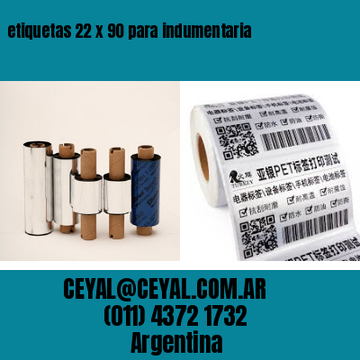 etiquetas 22 x 90 para indumentaria