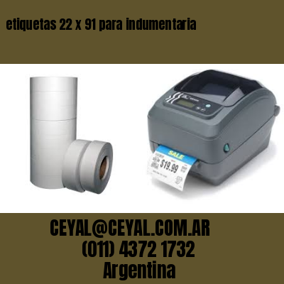 etiquetas 22 x 91 para indumentaria