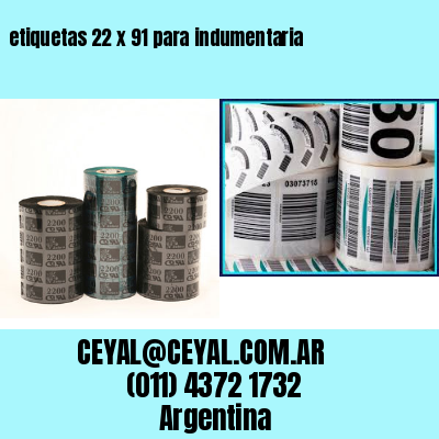 etiquetas 22 x 91 para indumentaria