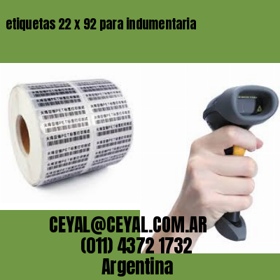 etiquetas 22 x 92 para indumentaria