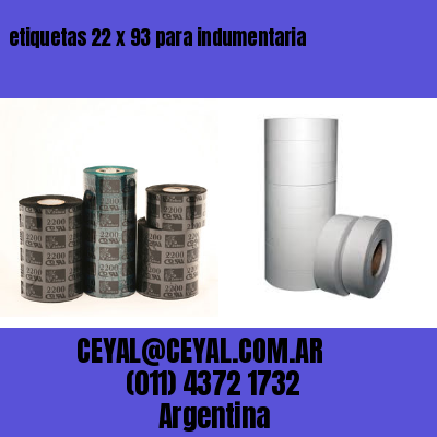 etiquetas 22 x 93 para indumentaria