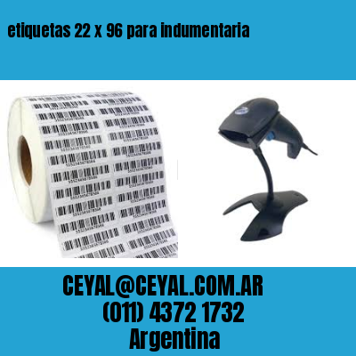 etiquetas 22 x 96 para indumentaria