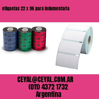 etiquetas 22 x 96 para indumentaria