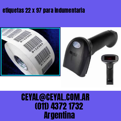 etiquetas 22 x 97 para indumentaria
