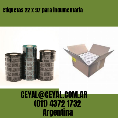 etiquetas 22 x 97 para indumentaria