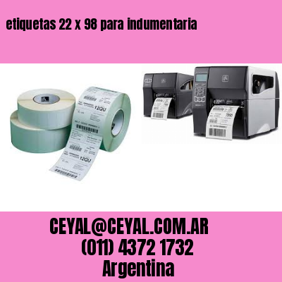 etiquetas 22 x 98 para indumentaria