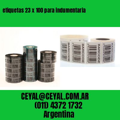 etiquetas 23 x 100 para indumentaria