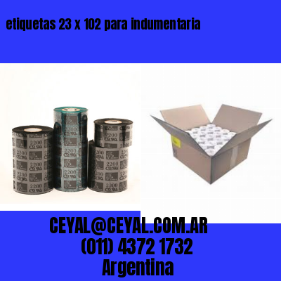 etiquetas 23 x 102 para indumentaria