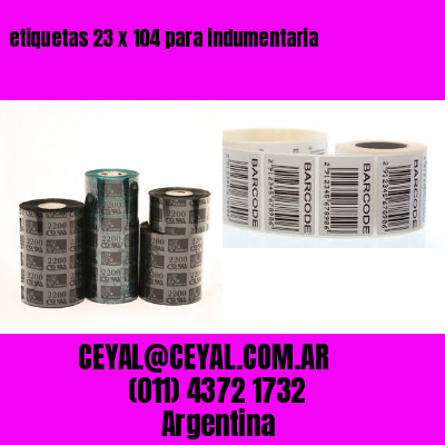 etiquetas 23 x 104 para indumentaria