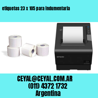 etiquetas 23 x 105 para indumentaria