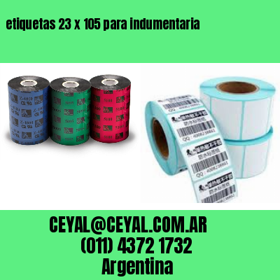 etiquetas 23 x 105 para indumentaria