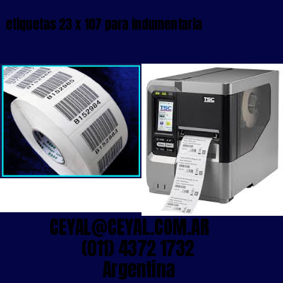 etiquetas 23 x 107 para indumentaria