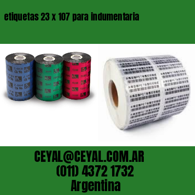etiquetas 23 x 107 para indumentaria