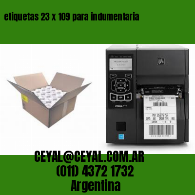etiquetas 23 x 109 para indumentaria