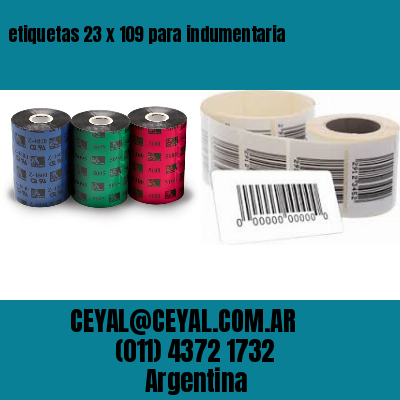 etiquetas 23 x 109 para indumentaria
