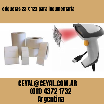 etiquetas 23 x 122 para indumentaria