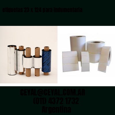 etiquetas 23 x 124 para indumentaria
