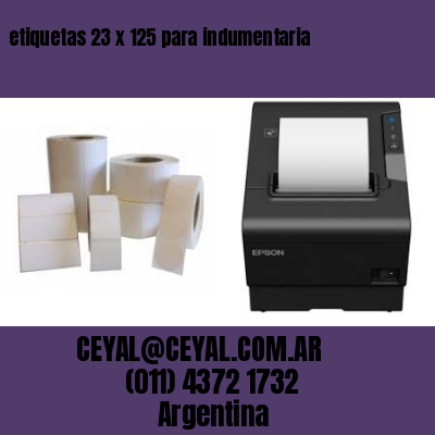 etiquetas 23 x 125 para indumentaria