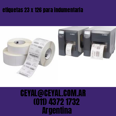 etiquetas 23 x 126 para indumentaria