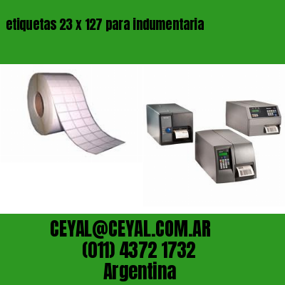 etiquetas 23 x 127 para indumentaria
