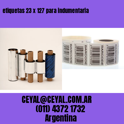 etiquetas 23 x 127 para indumentaria