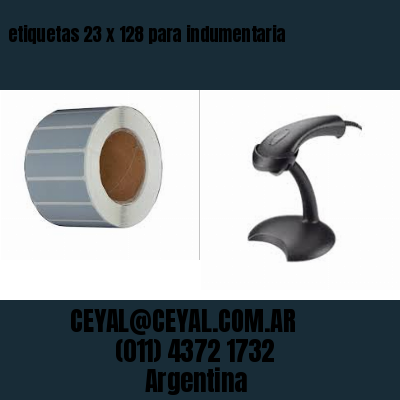 etiquetas 23 x 128 para indumentaria